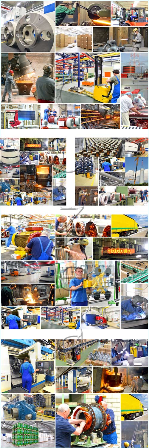   / Industry Jobs Collage - stock photo