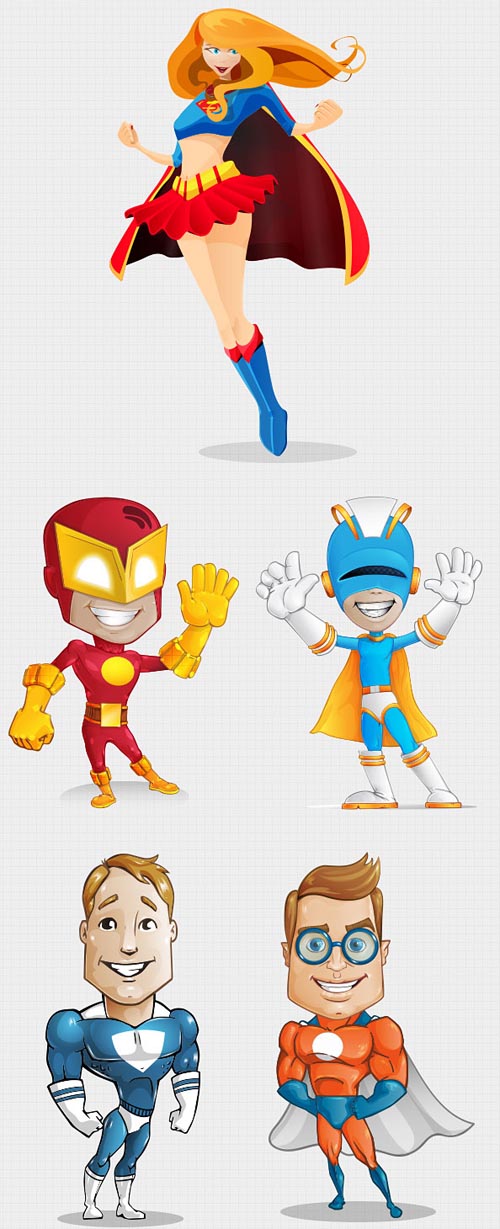Superhero Characters PSD