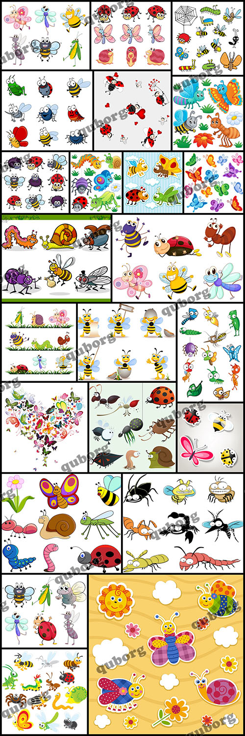 Stock Vector - Cartoon Insect - 23 EPS