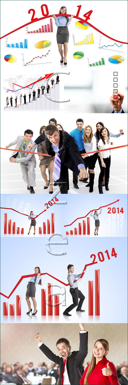   , 8 / Business people collage, 8 - stock photo