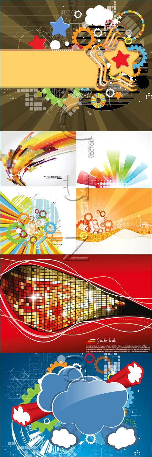  , 16 / Abstract backgrounds, 16 - vector stock