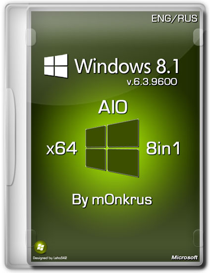 Microsoft Windows 8.1 x64 AIO 8in1 By m0nkrus (RUS/ENG/2013)