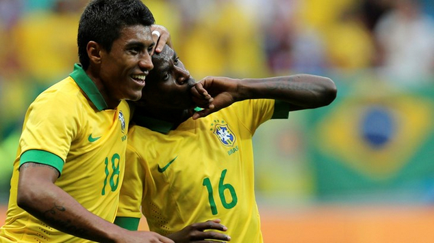 Паулиньо принял участие в матче сборных Бразилии и Австралии (6:0)