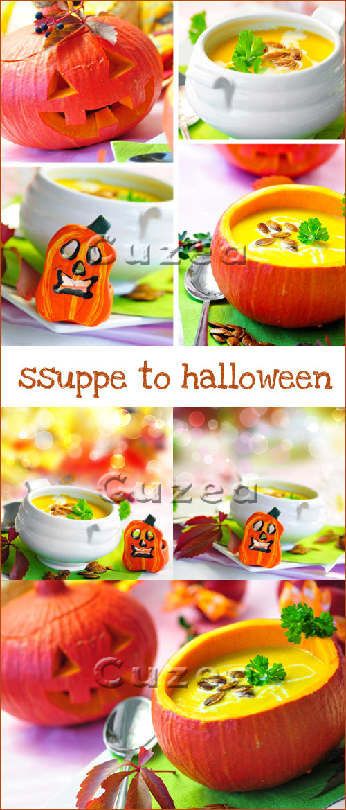 Soup to halloween - vector stock
