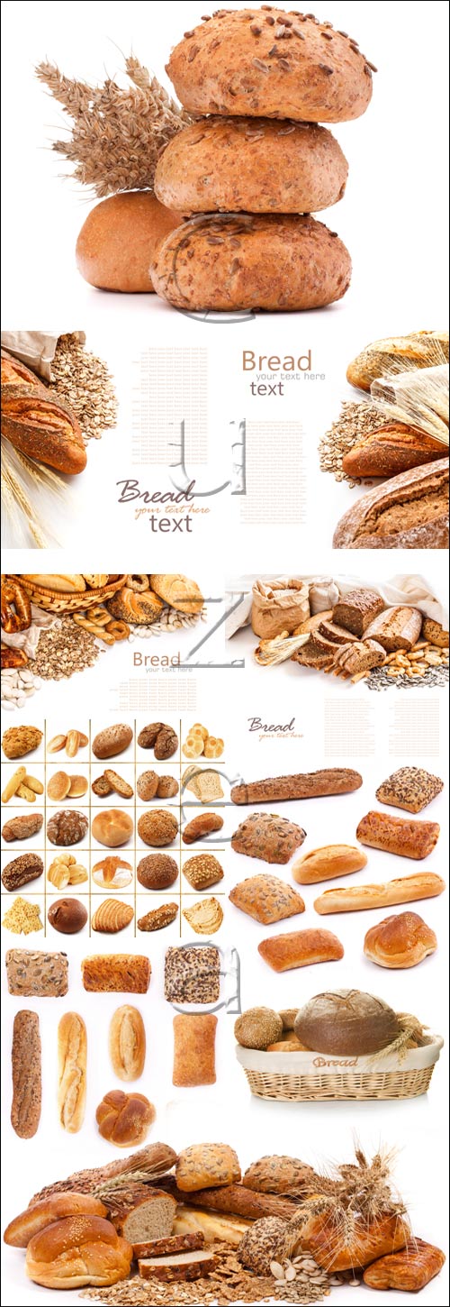 Bread and place for text - stock photo