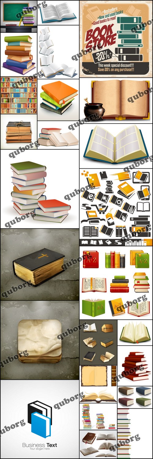 Stock Vector - Books Collection