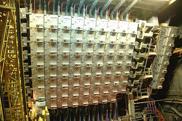A phased array antenna.