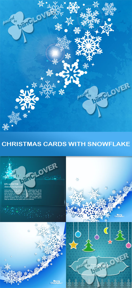 Christmas cards with snowflake 0500