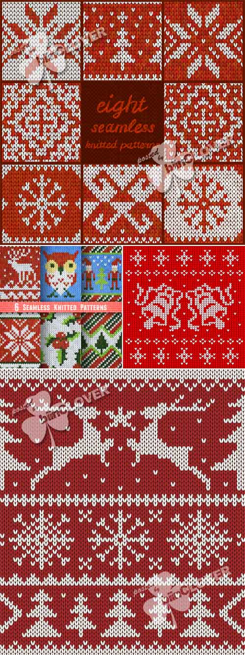 Christmas seamless knitted backgrounds 0501