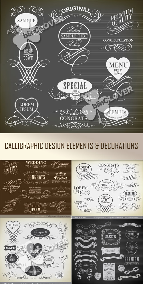 Calligraphic design elements and decoration 0503