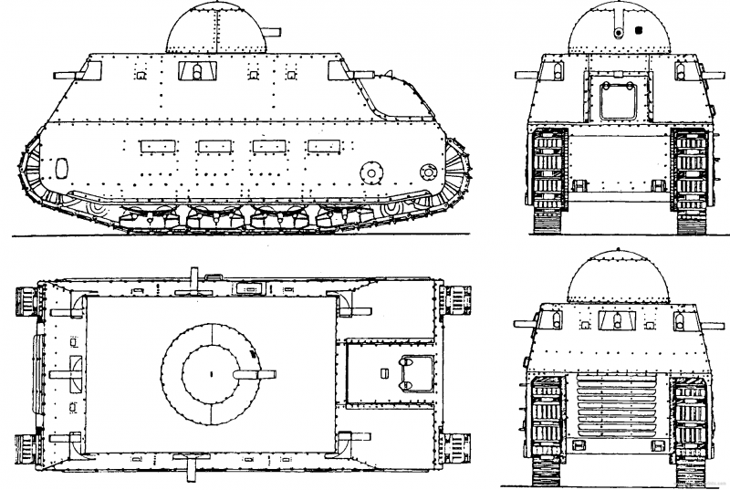 Итальянский тяжелый танк «FIAT-2000» (1919 год)