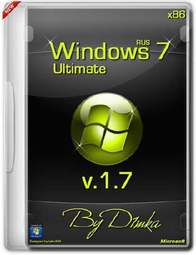 Windows 7 Ultimate x86 v.1.7 by D1mka (RUS/2013)