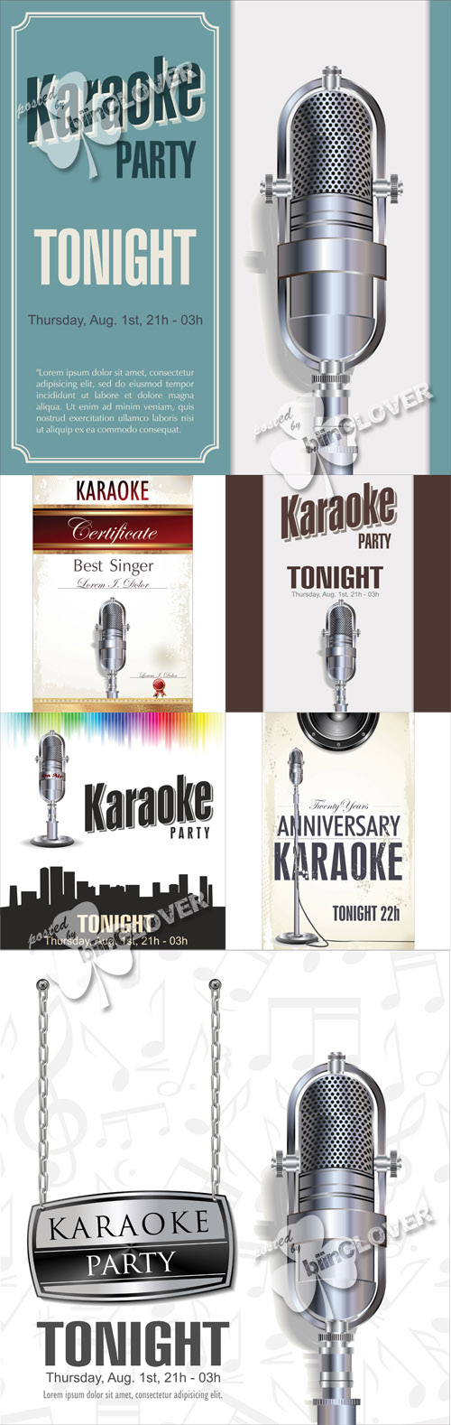 Karaoke background and certificate template 0510