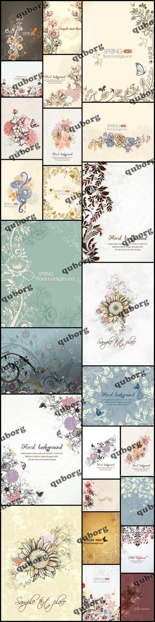 Stock Vector - Floral Illustrations 1