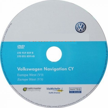 Navigation DVD East Europe V.9 Volkswagen Skoda RNS-510 CD 7921 (2013)