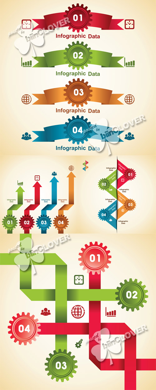 Creative infographics options banners 0525