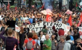 Семь полицейских получили ранения в столкновениях с манифестантами в Риме