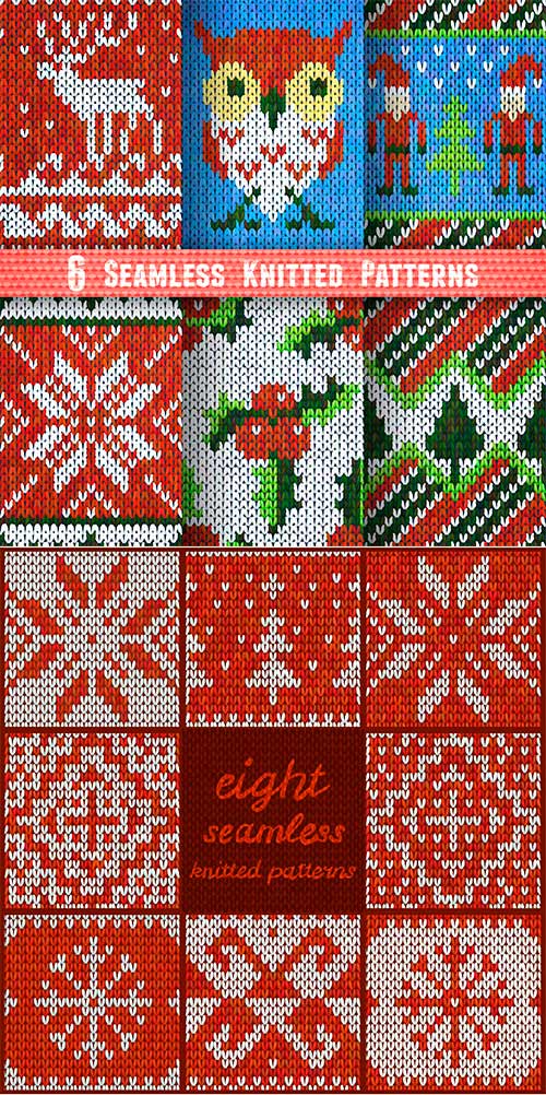 Knitted Christmas backgrounds -   