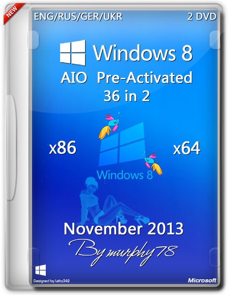 Windows 8 AIO 36in2 Pre-Activated Final Nov2013 Full KMS Activated