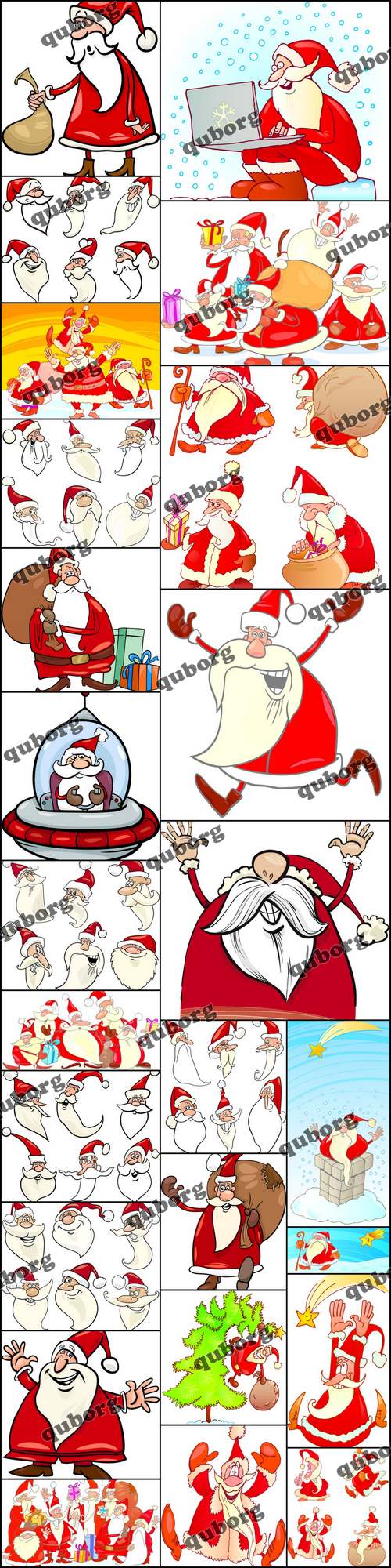 Stock Vector - Cartoon Santa Claus