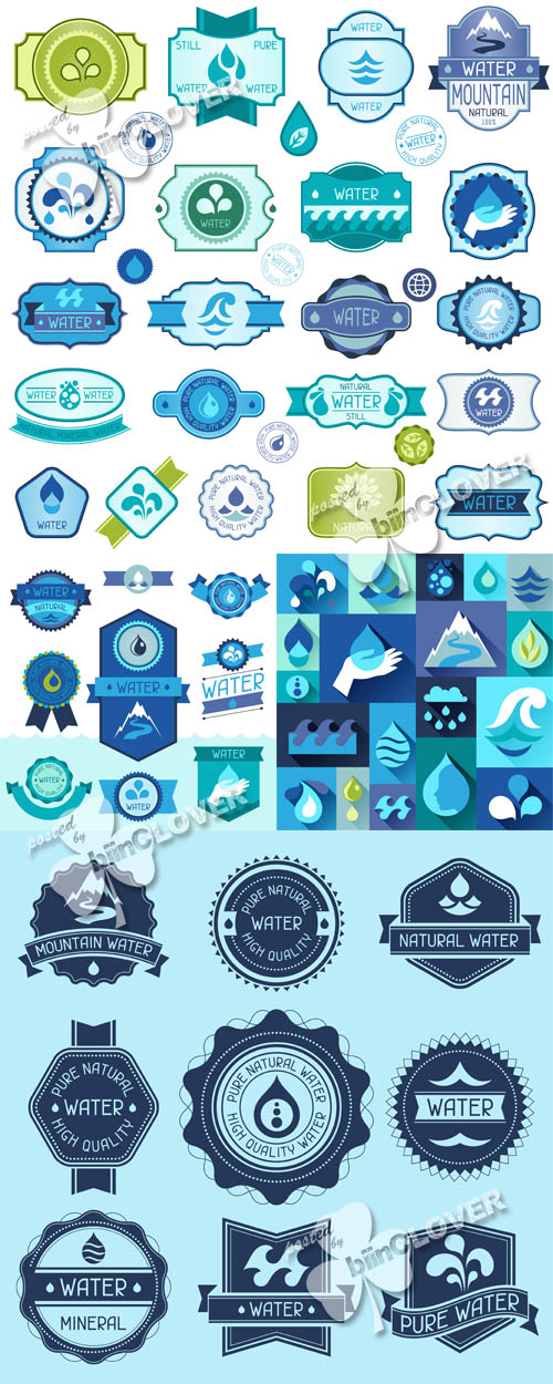 Water labels, badges and stickers 0542