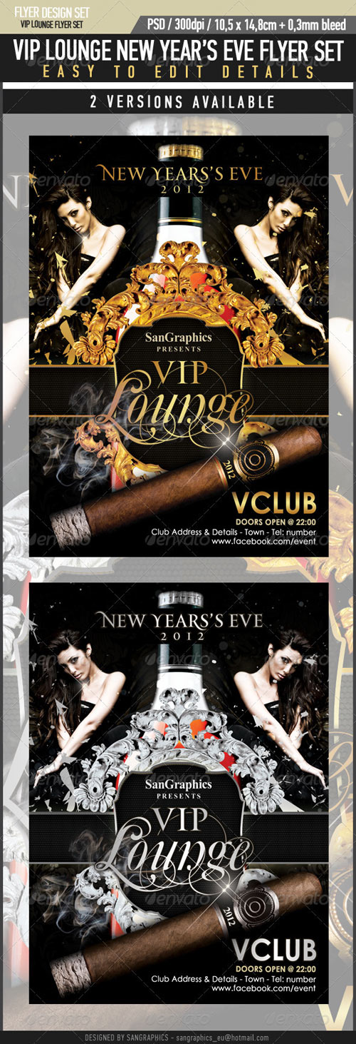 VIP Lounge New Year’s Eve Flyer