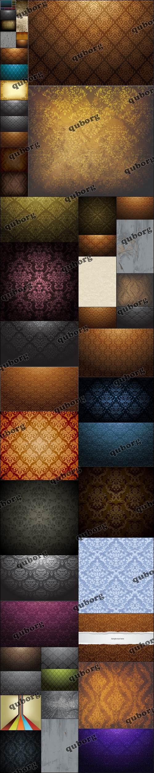 Stock Vector - 50 Wall Backgrounds Illustrations Set
