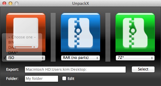 UnpackX - программа для распаковки образов и архивов в Mac OS X