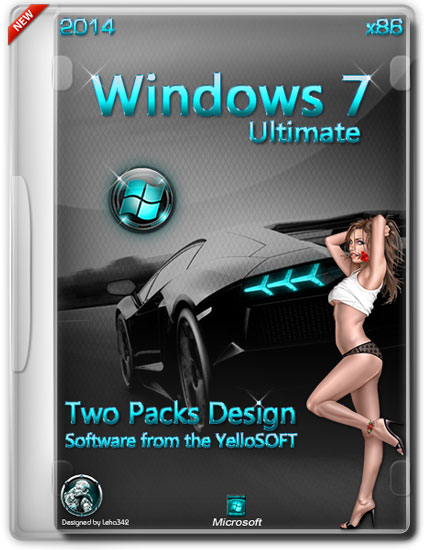 Windows 7 SP1 Ultimate x86 Two Packs Design by YelloSOFT (RUS/2014)