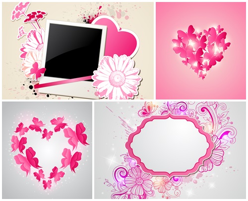 Vector collection for Valentines Day, 14 February, part 31