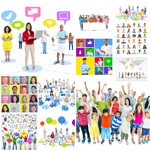 Social Networking People - stock photo