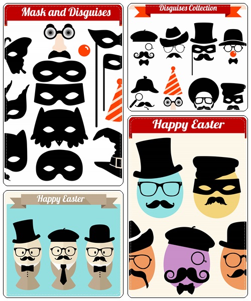 Mask and disguises - vector stock