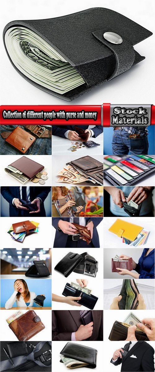 Collection of different people with purse and money 25 HQ Jpeg