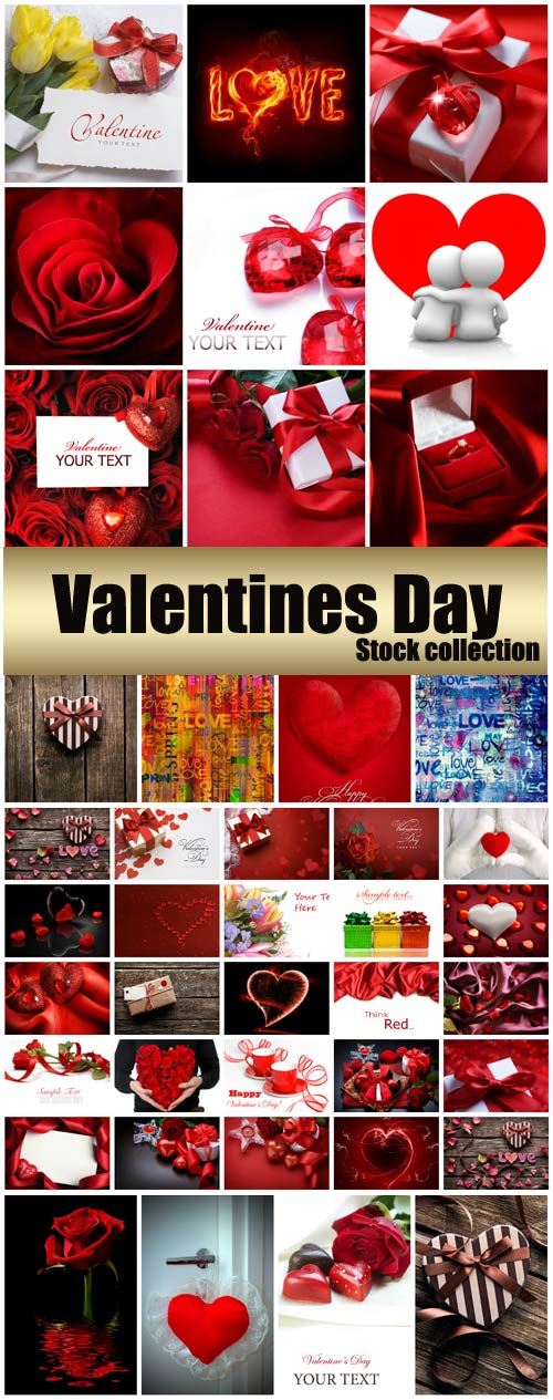 Valentine's Day, romantic backgrounds, roses, hearts #24 - stock photos