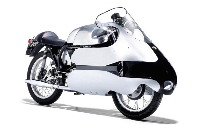 Винтажный гоночный мотоцикл Norton-Velocette Dustbin