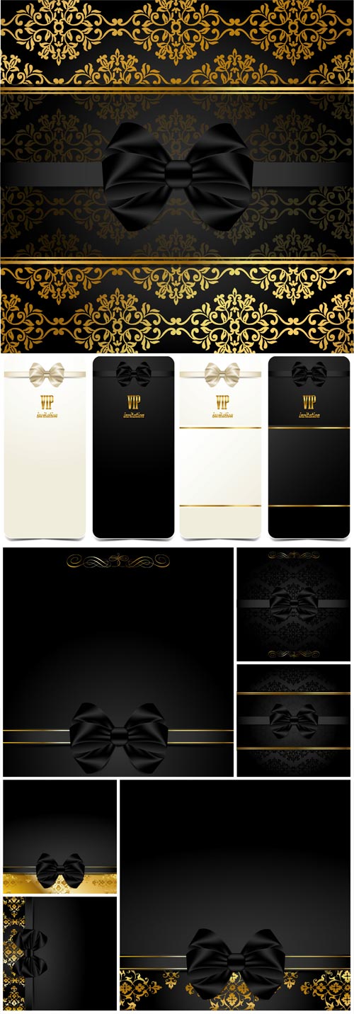 Vector VIP card, background with gold pattern