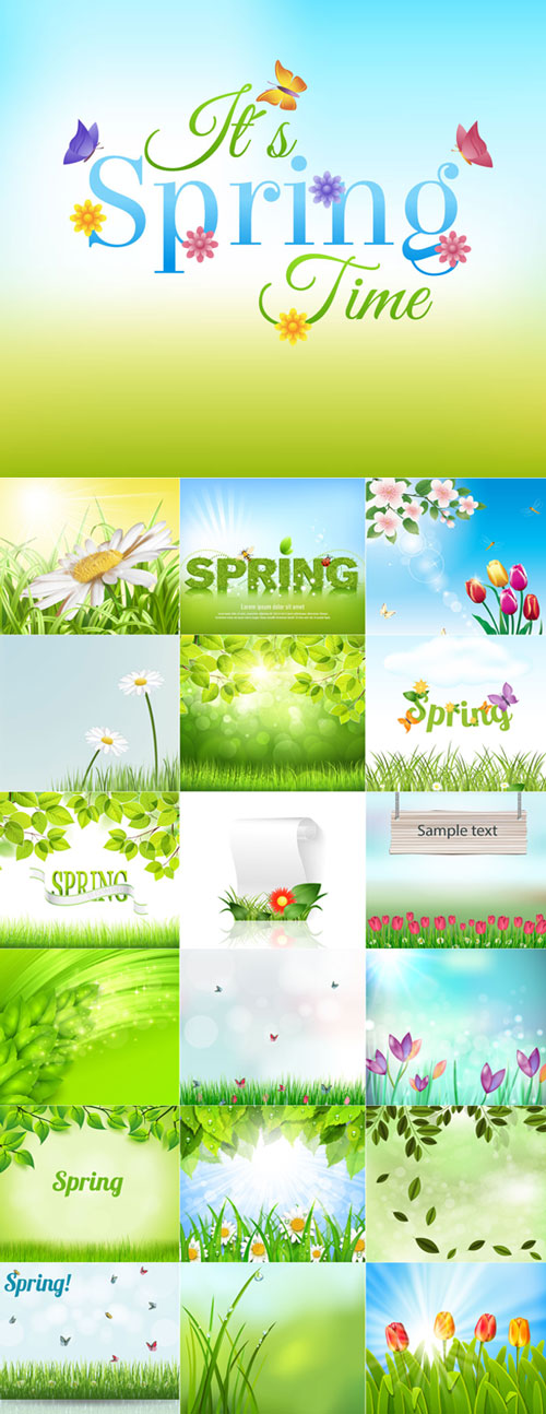 Spring time vector