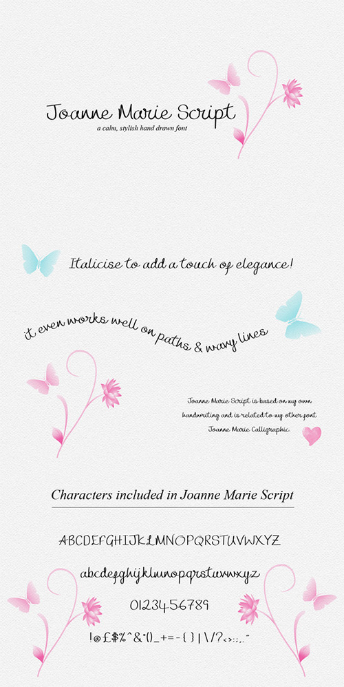 Joanne Marie Script Font