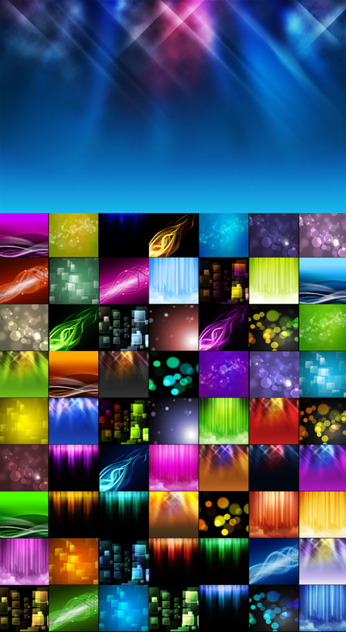 Abstract glowing backgrounds and bokeh