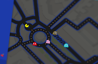 В легендарную игру Pac-man предложили сыграть на картах реальных городов