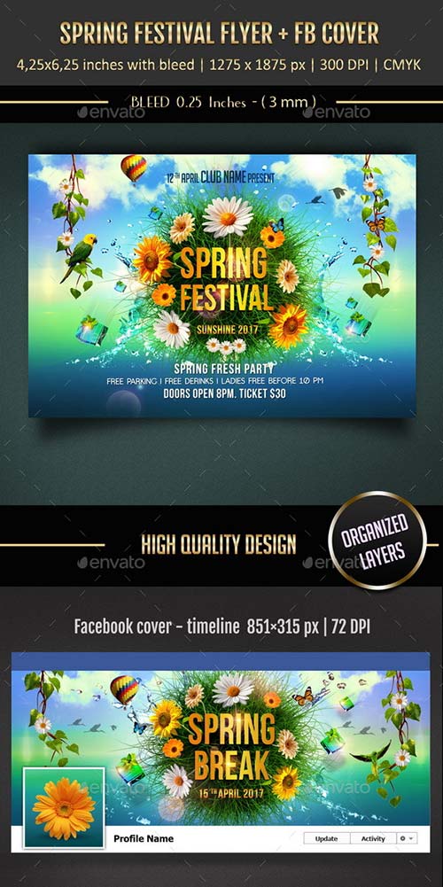 GraphicRiver Spring Festival Flyer 10629889