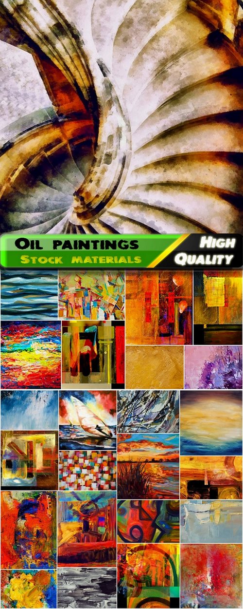 Oil and watercolor paintings abstract art - 25 HQ Jpg