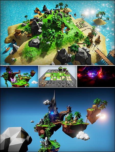[3DMax] Unreal Engine 04 Lowpoly Tropical Island