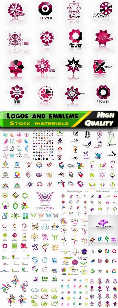 Logos and emblems for business - 25 Eps