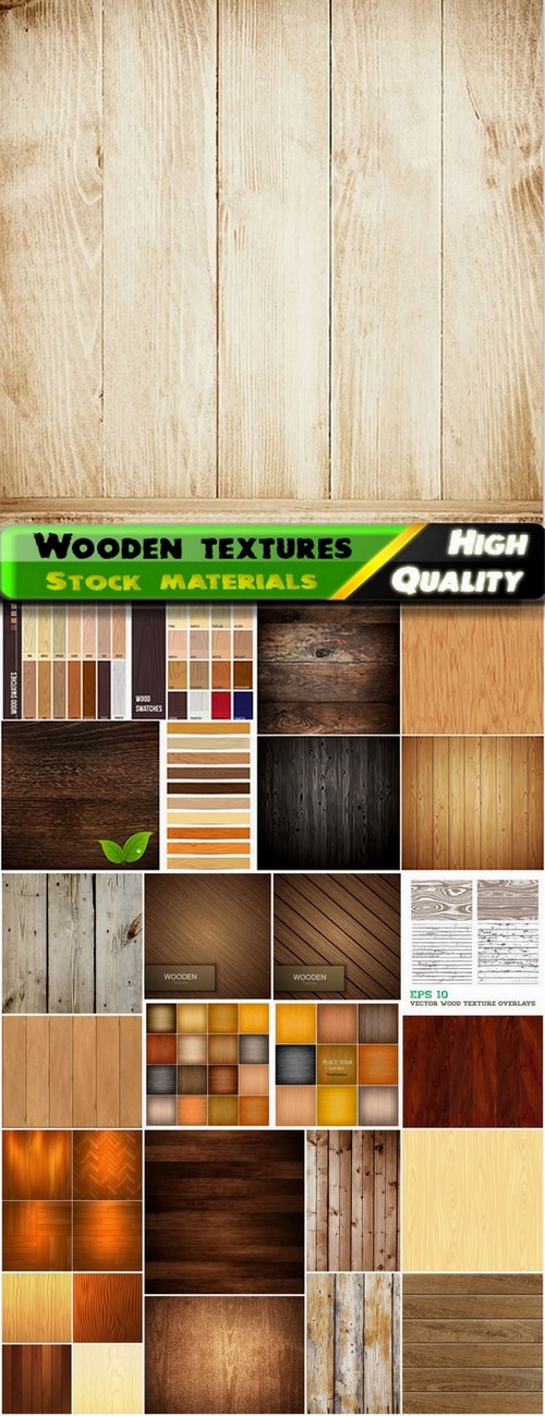 Realistic wooden textures and backgrounds - 25 Eps