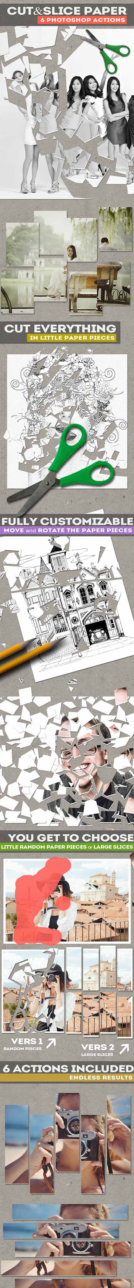 GraphicRiver - Cut and Slice Paper Photoshop Actions 10764416