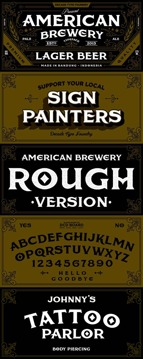 American Brewery Font Family