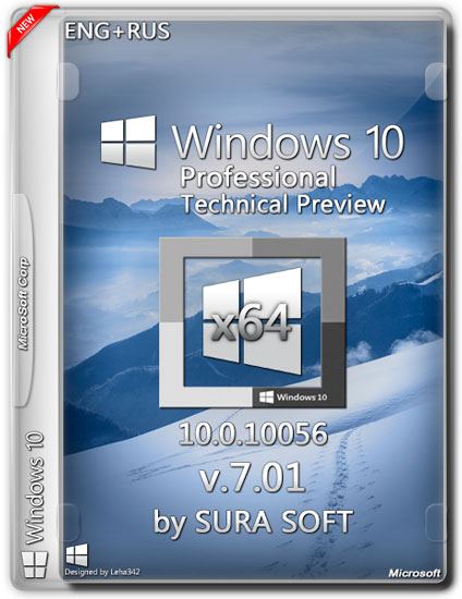 Windows 10 Professional TP 10.0.10056 by SURA SOFT v.7.01 (ENG+RUS/2015)