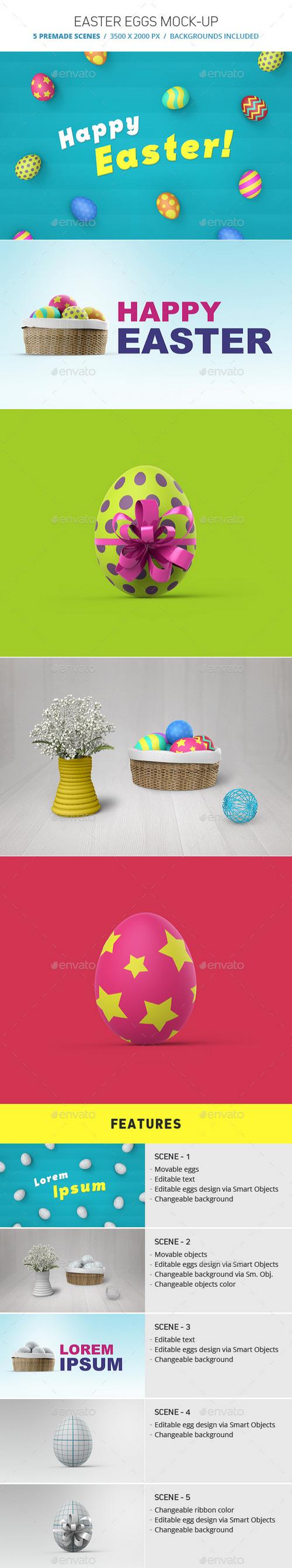 Graphicriver - Easter Eggs Mockup 10872711