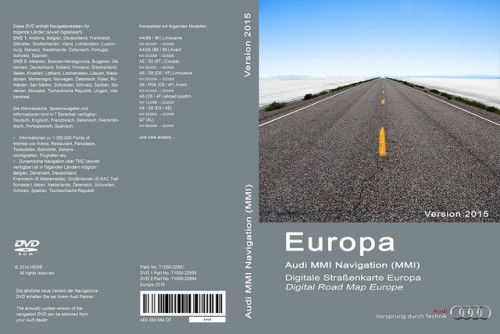 MMI 2G Navigation DVD 1 - Europa 2015 (West Europe)